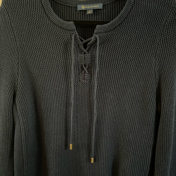 Brooks Brothers size L women’s lace up sweater - Picture 4 of 5